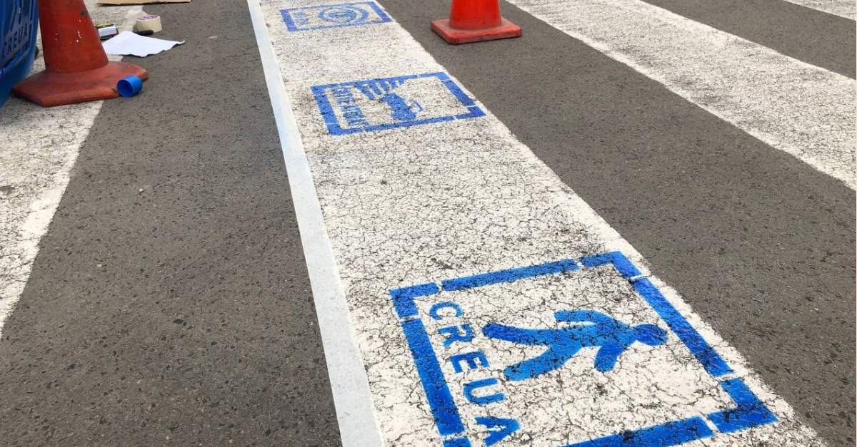 Pictogrames als passos de vianants d�Amposta per augmentar la seguretat de persones del col�lectiu TEA