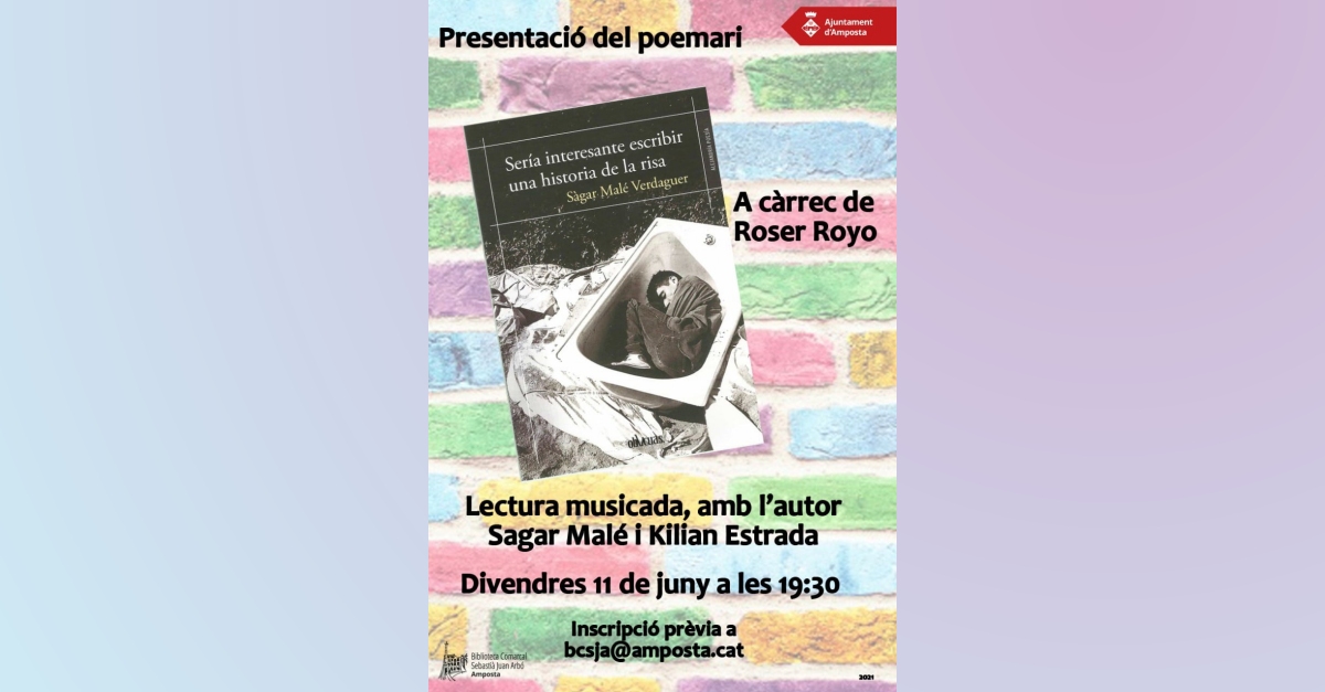 Presentaci del llibre de poesies del mataron Sgar Mal: "Seria interesante escribir una historia de la risa"