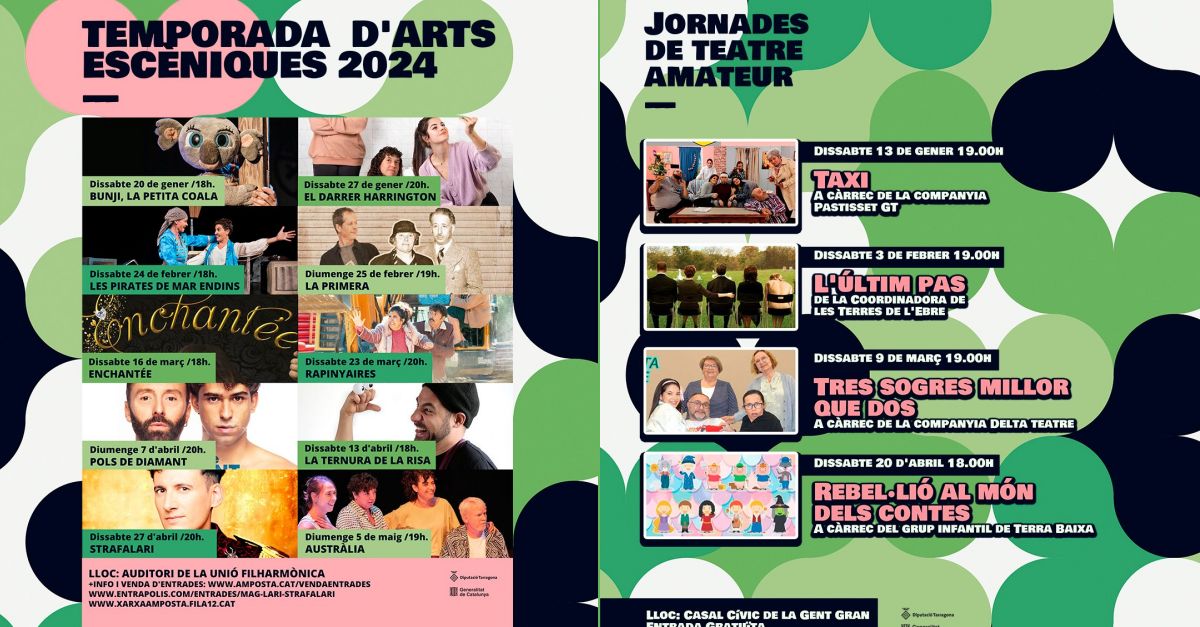 La Temporada d�Arts Esc�niques programa 14 obres de teatre de gener a maig