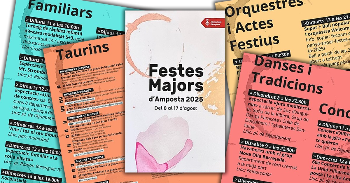 Amposta presenta un programa de Festes Majors amb prop de 200 actes per a tots els p�blics