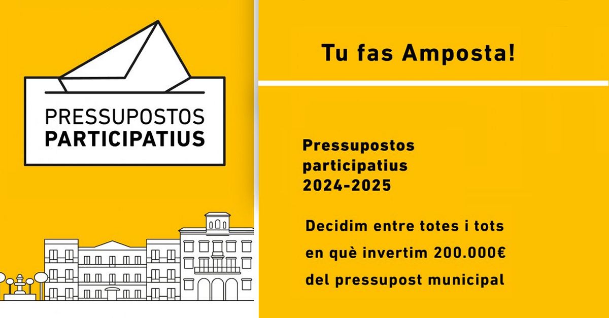 Els pressupostos participatius Tu fas Amposta! arriben a la quarta edici�