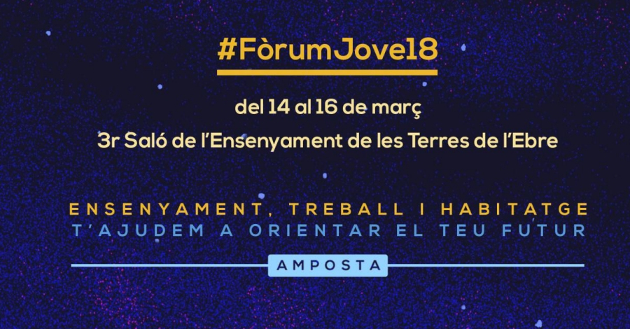 El #F�rumJove18 reunir� prop d&rsquo;una cinquantena d&rsquo;expositors i m�s de 1.400 estudiants