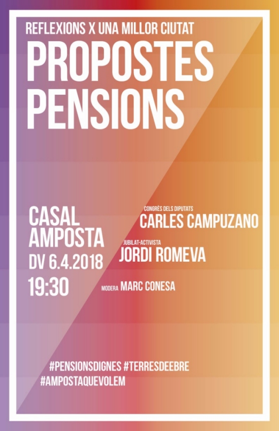 Xerrada: Propostes pensions