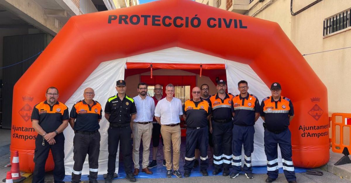 L�Associaci� de Voluntaris de Protecci� Civil d�Amposta estrena hospital de campanya