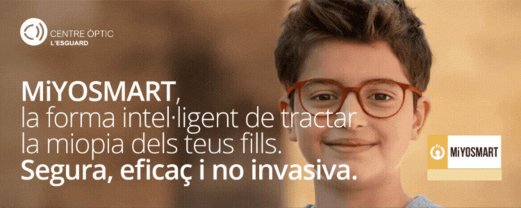 MiYOSMART, la forma intelligent de tractar la miopia dels teus fills. Segura, efica i no invasiva.