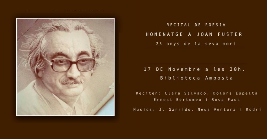 Recital de poesia. Homenatge a Joan Fuster pels 25 anys de la seva mort