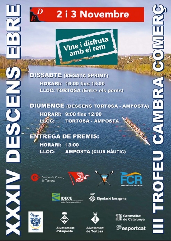 XXXIV Regata Internacional Descens de lEbre i III Trofeu Cambra de Comer