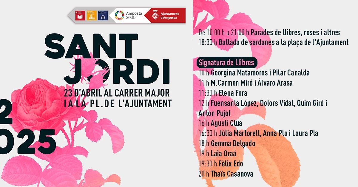 Sant Jordi 2025 al carrer Major i pla�a de l�Ajuntament