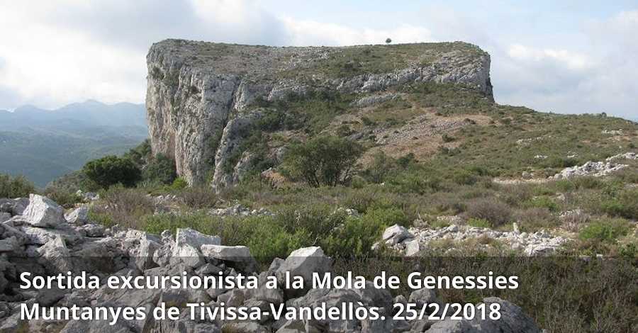 Sortida excursionista a la Mola de Genessies (Muntanyes de Tivissa-Vandells)