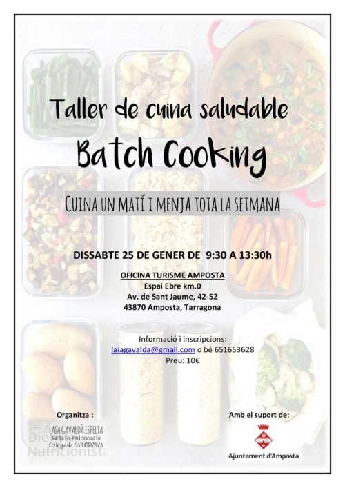 Taller de cuina saludable Batch cooking