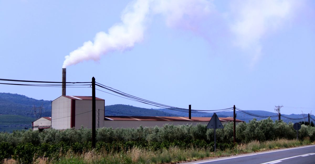 Ve�ns de Santa B�rbara recullen firmes per aturar la pudor i els fums provinents d&rsquo;una planta de sansa