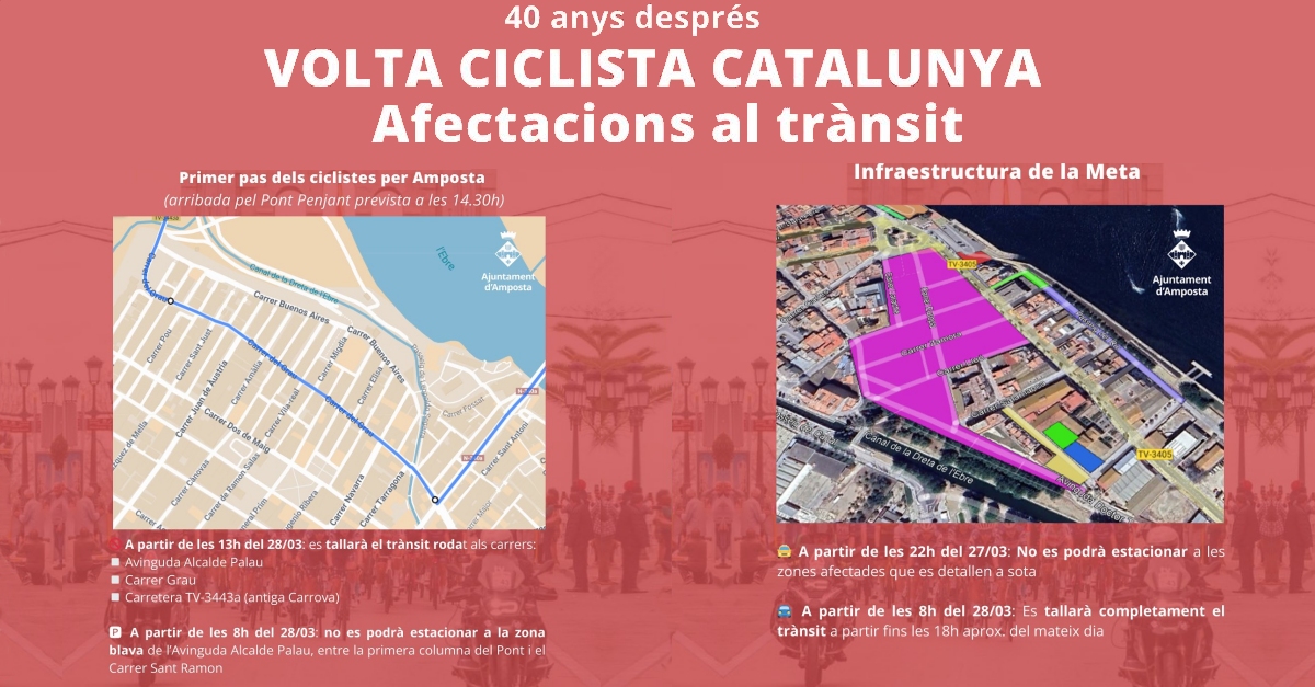 La Volta a Catalunya 2025 es veur dos vegades a Amposta